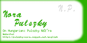 nora pulszky business card